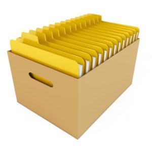 File Storage Box and Folders